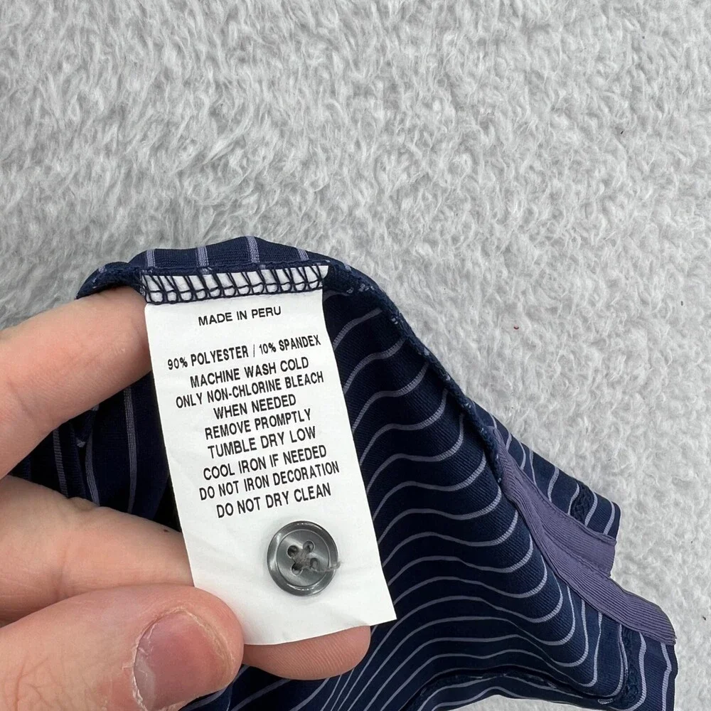 Greyson Polo Shirt Mens XL Relaxed Blue Golf Purple Striped Collared Top *C21* - Picture 9 of 15